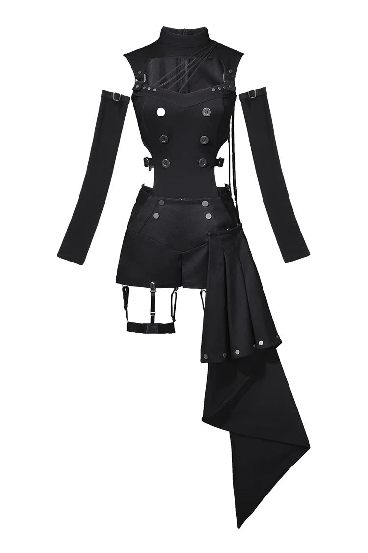 Masquerade Phantom Thief - Cut-Out Gothic Ouji Lolita Shorts Set - image 3