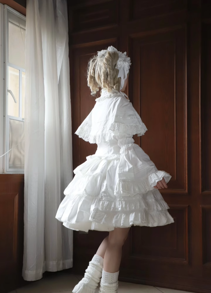 Praying Snowfall Old School Lolita Skirt Suit, Shirt and Cape - image 23