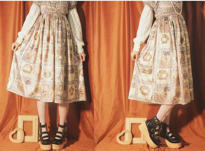 Retro Lolita Platform Shoes Round Toe Thick Sole - image 5