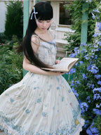Blue Forget-Me-Not Floral Sweet Lolita JSK - image 4
