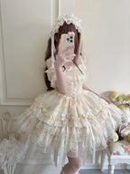 Ribbons of Love Sweet Lolita Tiered JSK Dress - image 2