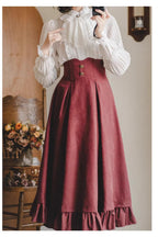 Classic Lolita A-Line Skirt, Button-Front Vest and White Blouse - image 21