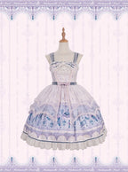 Kawaii Floral Bowknot JSK Dress with Overlay - image 2