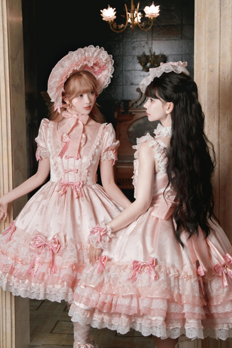 Satin Rose Sweet Lolita OP and JSK Dress Series and Accessories - image 17