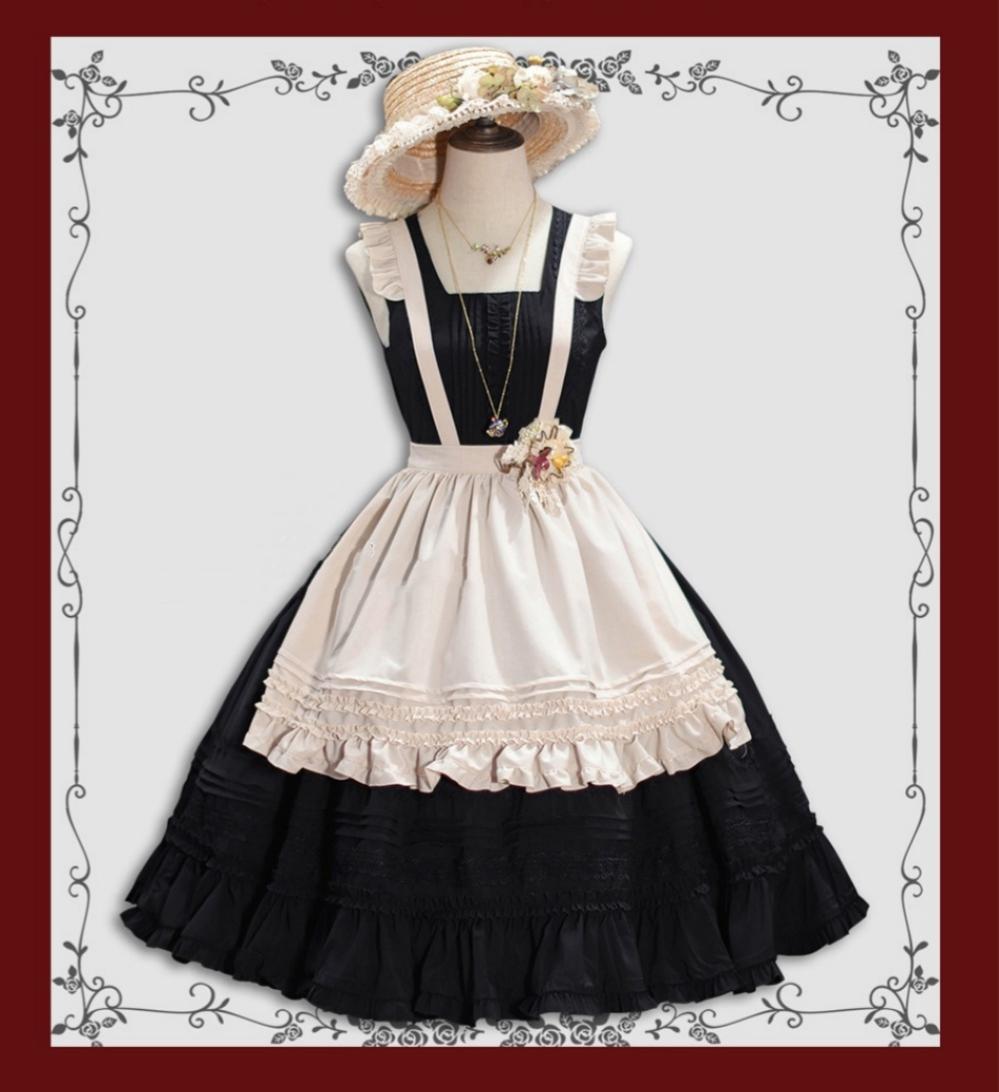 Nocturne Reminiscence - Elegant Lolita JSK Dress Multi-Wear Apron Dress Set - image 23