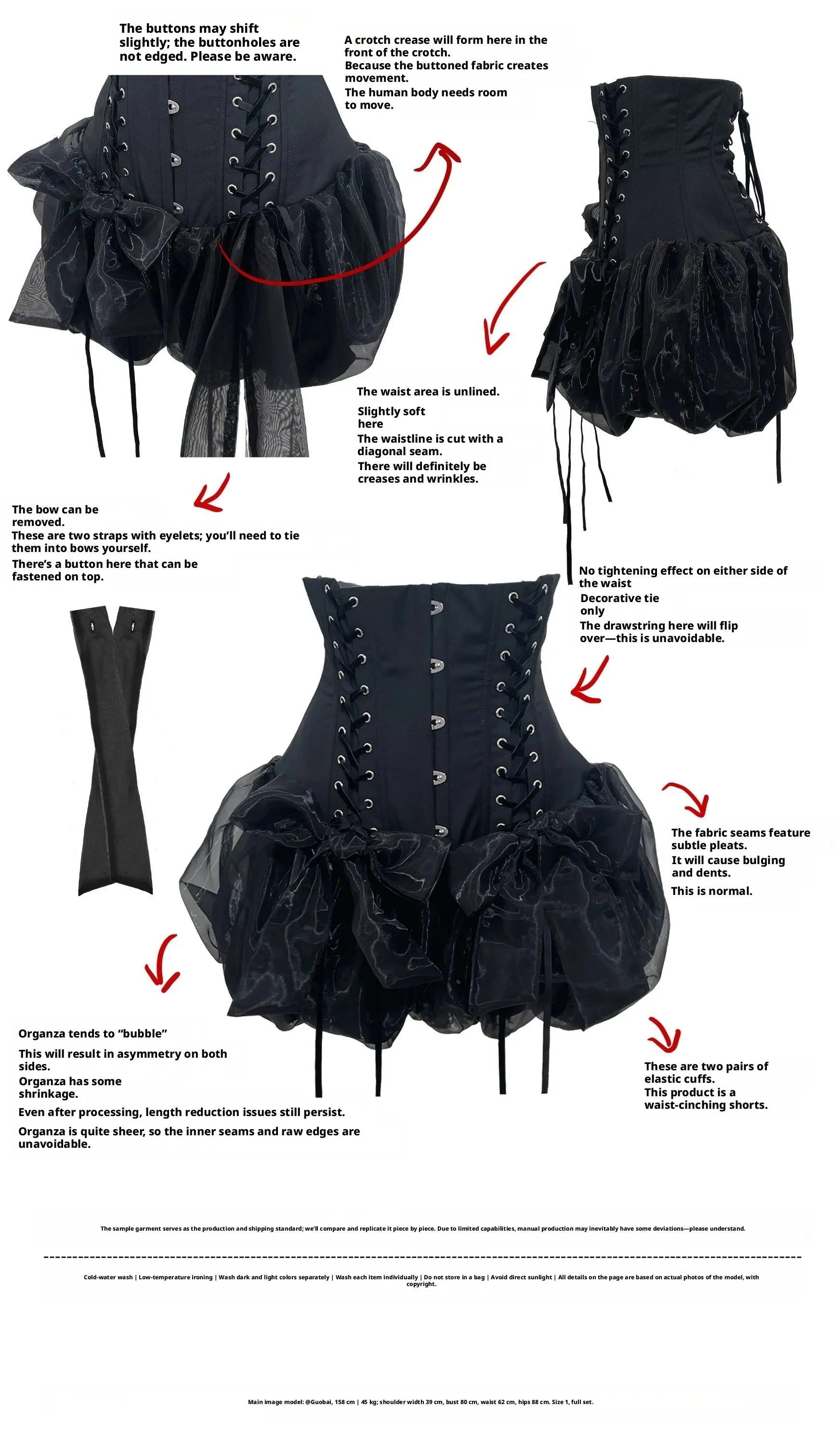 WONKA Gothic Lolita Purple Blouse and High Waist Shorts Set - image 8