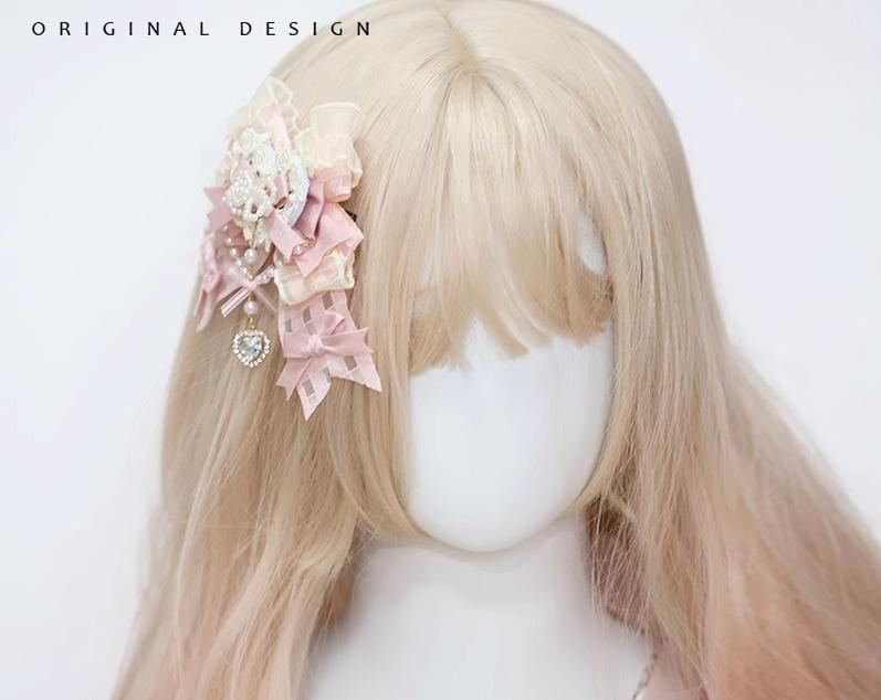 Satin Ballet Sweet Lolita Feather Bow Headdress - image 25