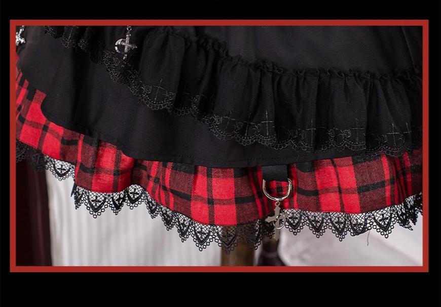 Kalila - Punk Lolita Dress Set Plaid Shorts Set - image 16