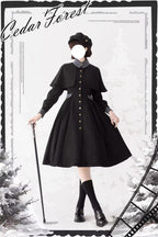 Classic Full Cardigan - Elegant Winter Lolita Coat Dress - image 12