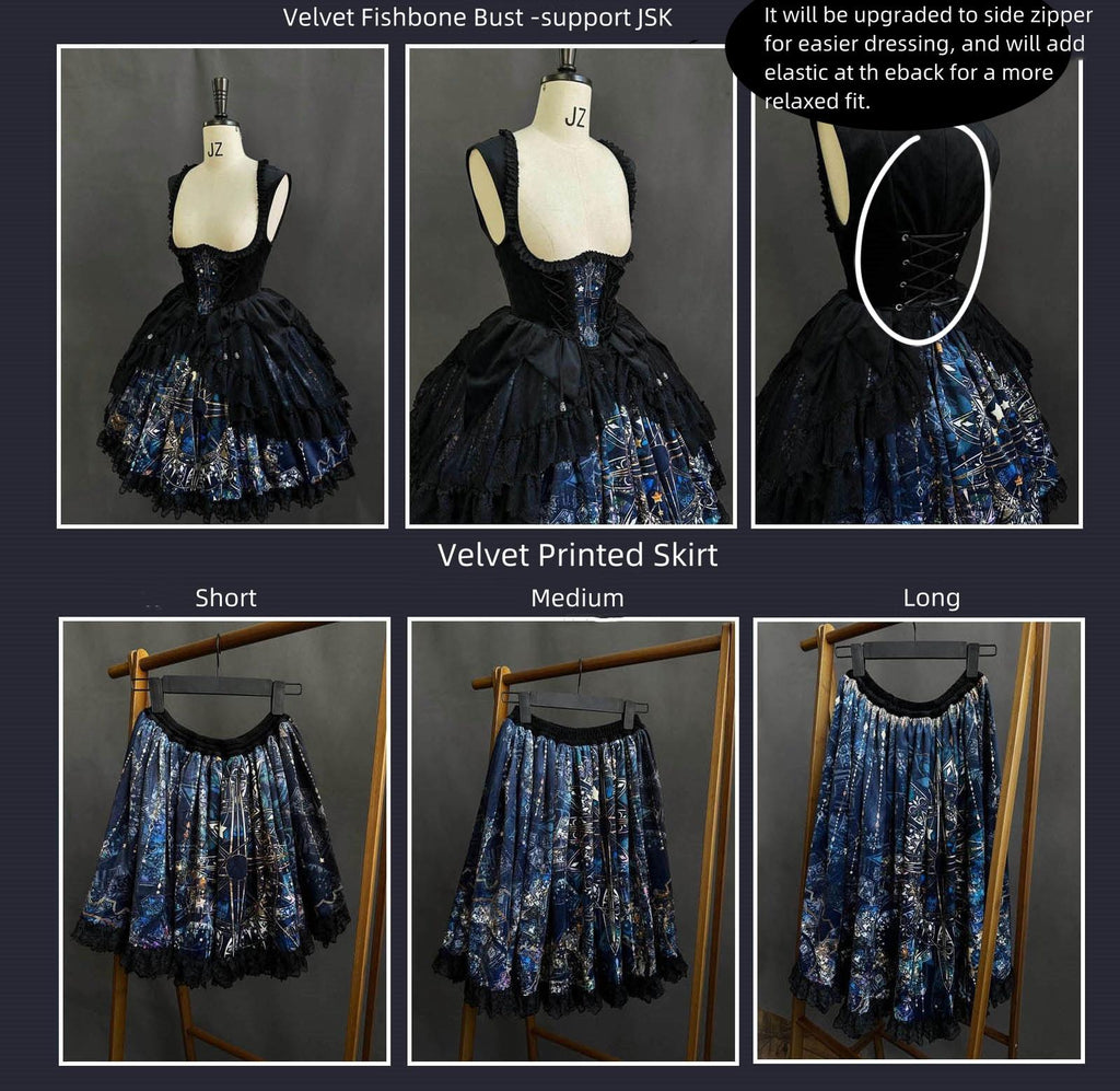 Night Traveler - Classic Gothic Lolita Dress with Stained Glass Window Print - image 48