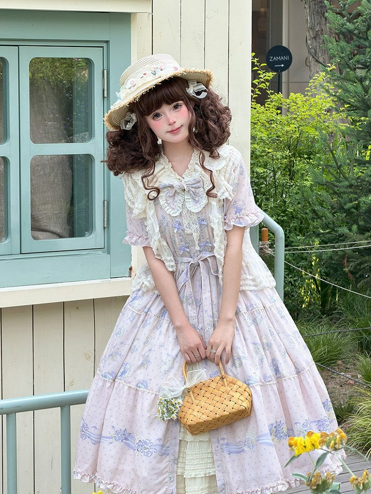 Pastoral Lamb Lolita Straw Hat with Flower and Bow Accents - image 3