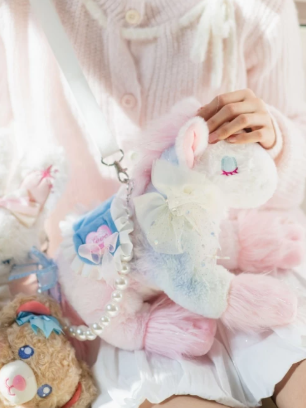 Marshmallow Pony Nini - Plush Crossbody Bag Gift Box Set - image 3