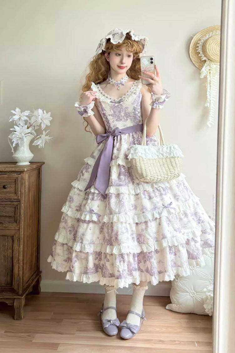 Grape Moon Almanac - Adjustable-Length Sweet Lolita JSK Dress - image 6