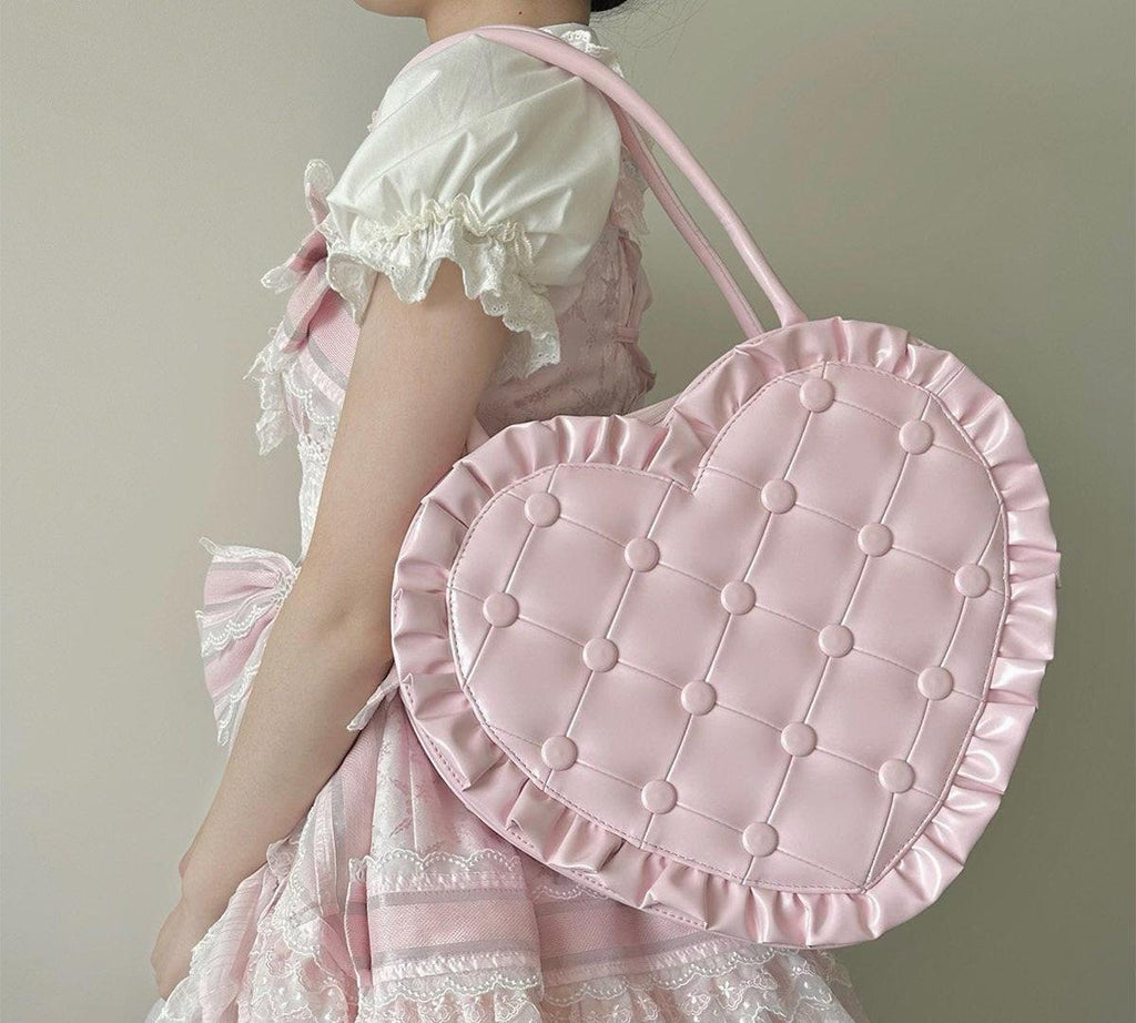 Heart Pillow - Sweet Lolita Heart-shaped Handbag or Shoulder Bag - image 3