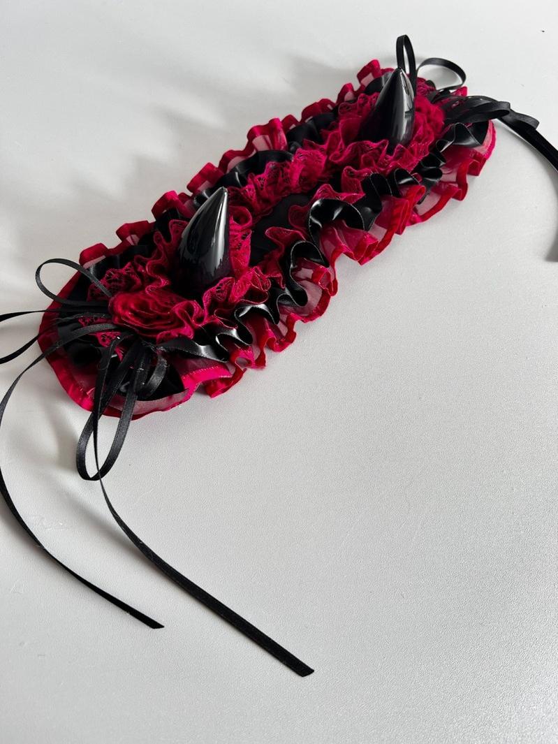 Gothic Devil Horn Lolita KC Hairband, Custom Colors - image 41