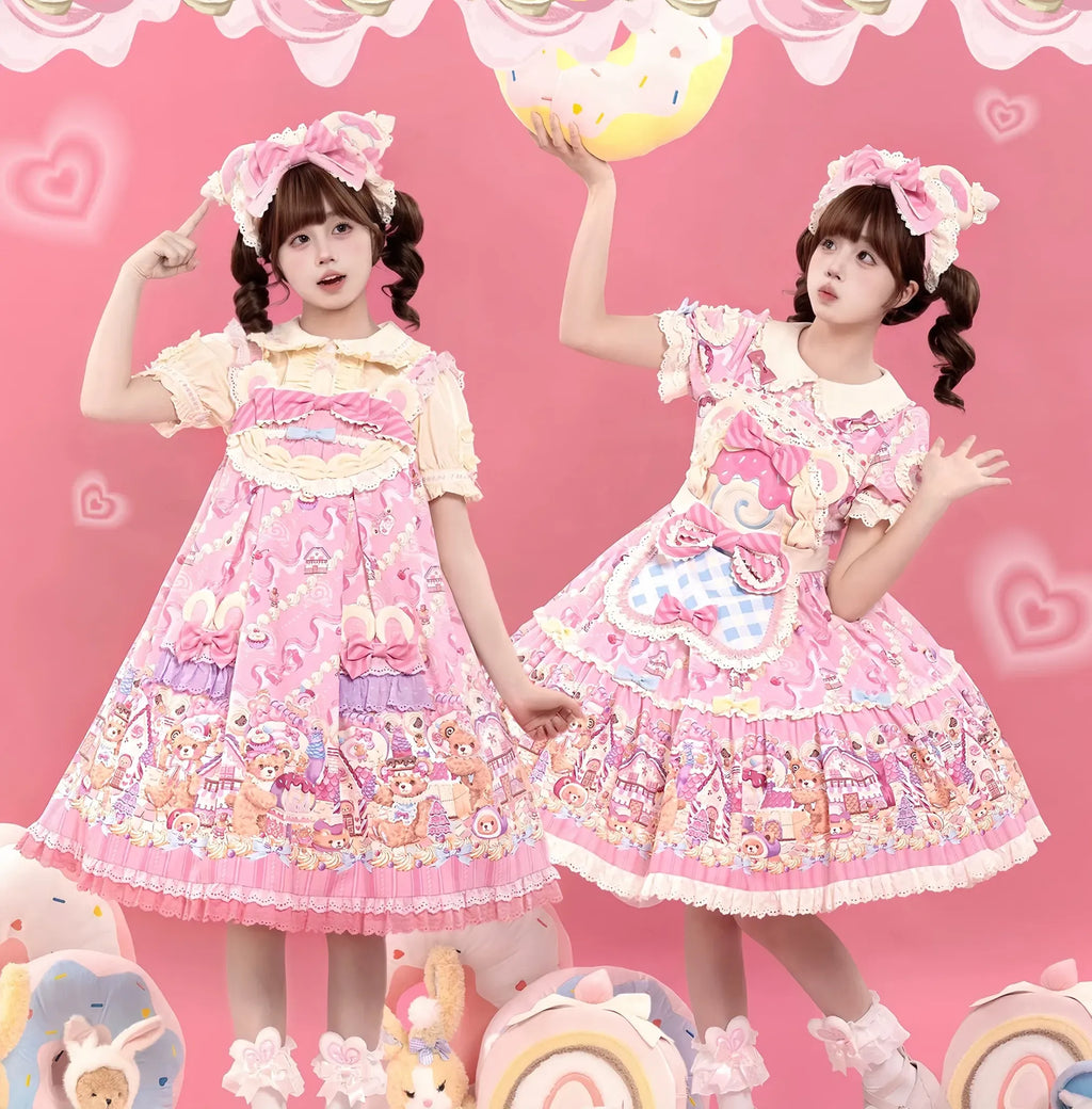 Bear Cake Sweet Lolita OP, JSK and Accessories - image 1