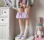 Hug Bear - Sweet Lolita Heel Shoes Bear Metal Buckle Bow Shoes - image 49