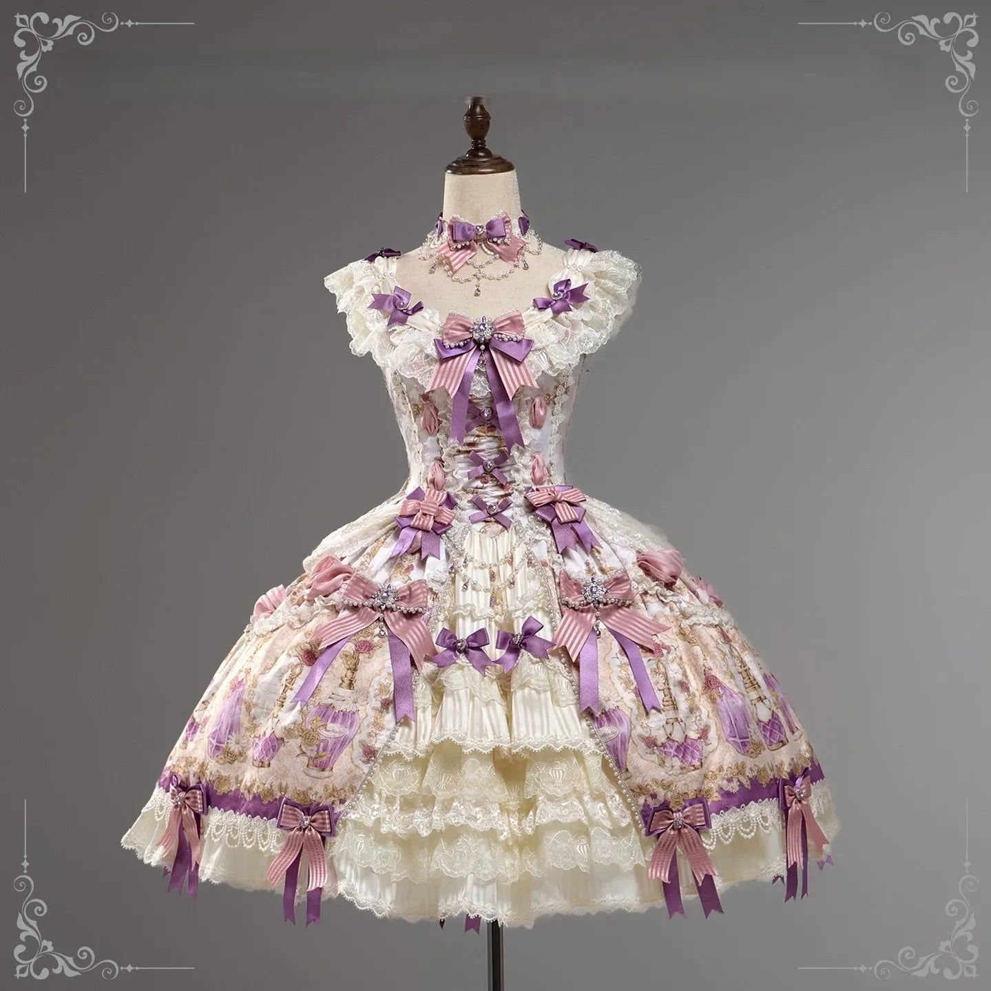 Antique Gem Fragrance - Classic Lolita OP and JSK Dress Sets - image 7