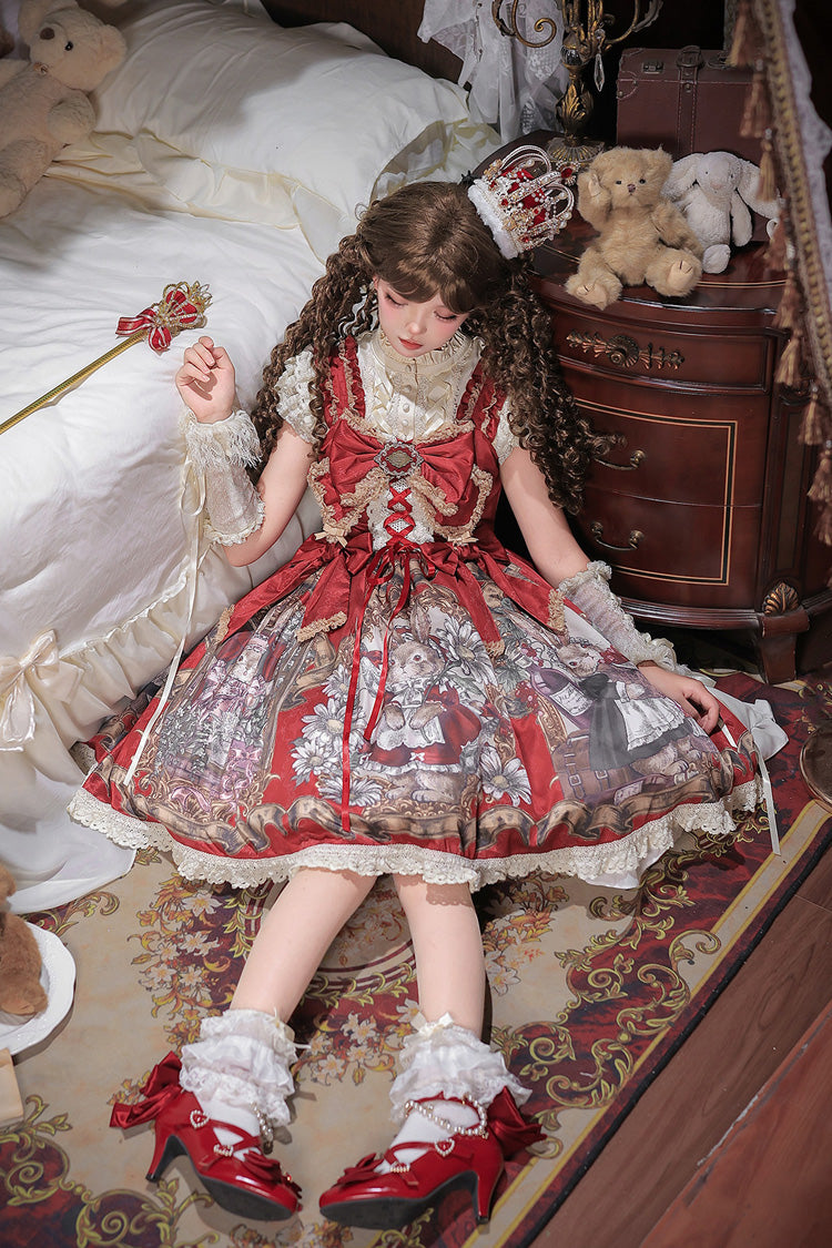 Mystery Bunny Classic Lolita JSK Dress Set - image 6