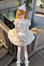Sweet Bunny Chef Sweet Lolita OP Dress, Apron and Bow Set - image 7