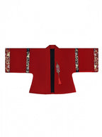 Black and Red Chinoiserie Shirt Pants and Outerwear Set - image 5
