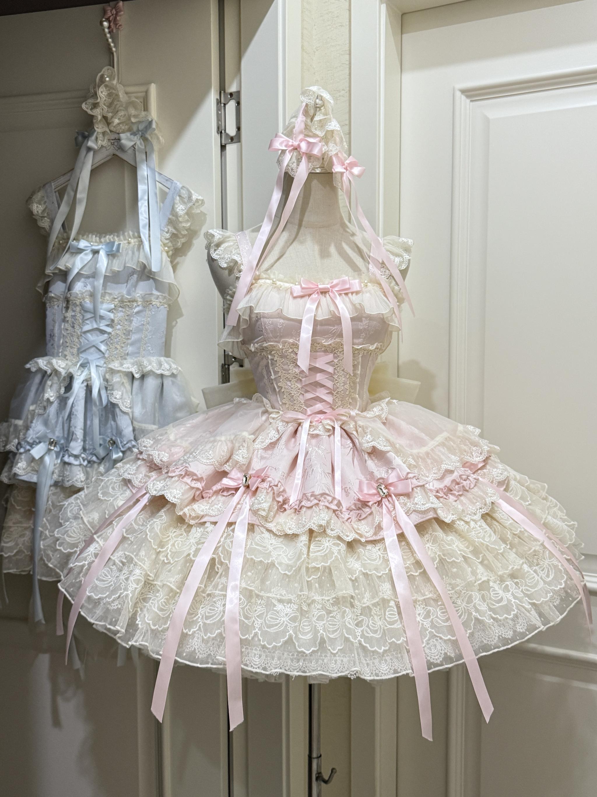 Ribbons of Love Sweet Lolita Tiered JSK Dress - image 39