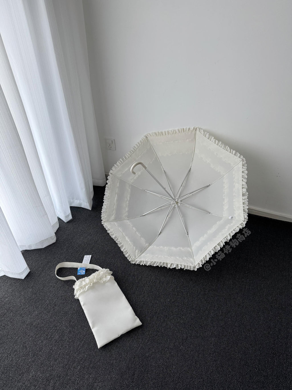Raven and Lace Classic Lolita Foldable Ruffle Parasol - image 21