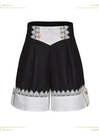 Immortal Fatima's Secret - Ouji Lolita Shorts, Black & Vintage Prince Style - image 1