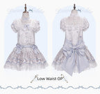 Finnish Antique Cabinet - Sweet Lolita Antique Cabinet Printed OP & JSK Dress with Bows - image 4