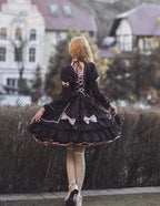 Black Lolita Doll OP/JSK with Adjustable Elasticity - image 30