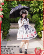 Gingham Strawberry - Plus Size Country Lolita OP Dress - image 4