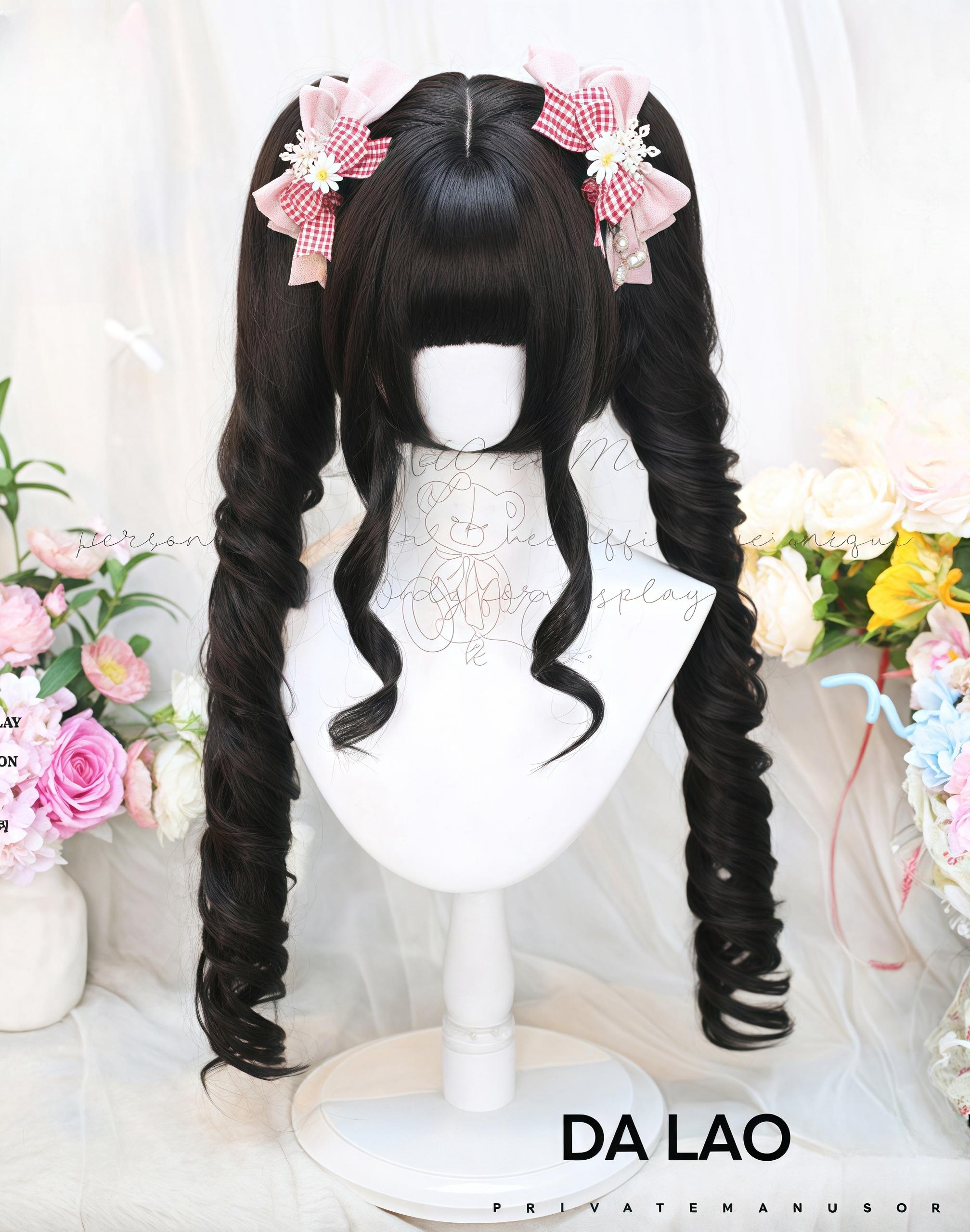 Daily Lolita Roman Roll Twin-Tail Wig Multicolor - image 4