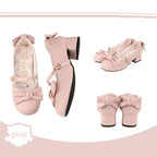 Elegant Lolita Bownot Retro High Heel Shoes - image 7