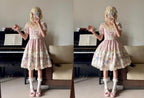 Picnic Bunny - Cotton Daily Doll-like Lolita OP Dress, Bunny Print and Accessories - image 15