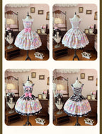 Sugar Frost Cookie - Old School Lolita Bear Dessert Printed JSK Dress and Accessories - image 8