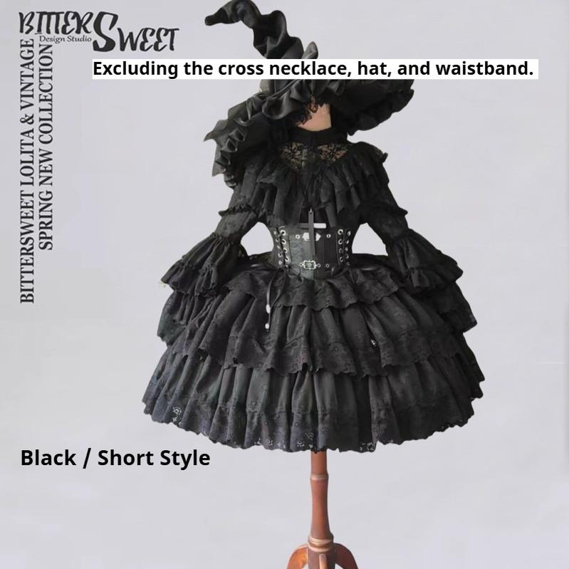 Halloween Gothic Wedding Lolita OP Dress - image 4