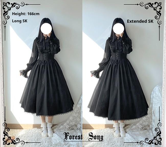 Astris - Classic Lolita SK Double-sided Wearing Fishbone Skirt - image 8