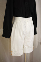 La Pomme Striped Middle-Length Ouji Shorts - image 2