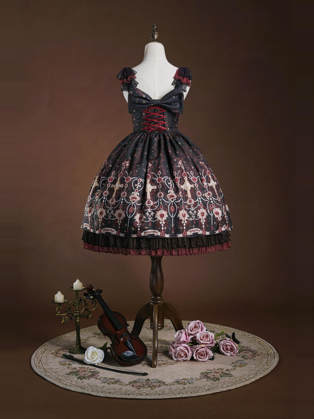 Classic Lolita JSK Suit Gold Foil Stamping Lolita Dress - image 7