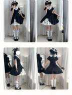 Silent Dinner - Gothic Cutlery Embroidery Lolita OP — source image 13