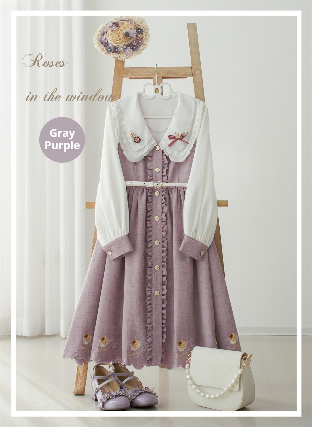 Window Rose - Classic Embroidered Front-Button OP Dress - image 28