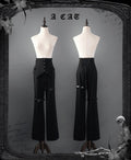 Ouji Lolita V-Line Backless Blouse & Slight Flare Pants - image 4