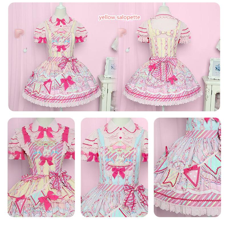 Candy Park Sweet Lolita Print Jumper Dress and Accessories - image 30