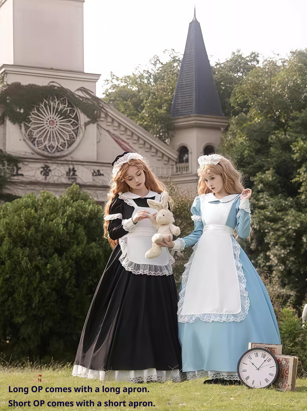Dream Doll - Plus Size Maid Lolita OP Suit Black and Blue Dress - image 7
