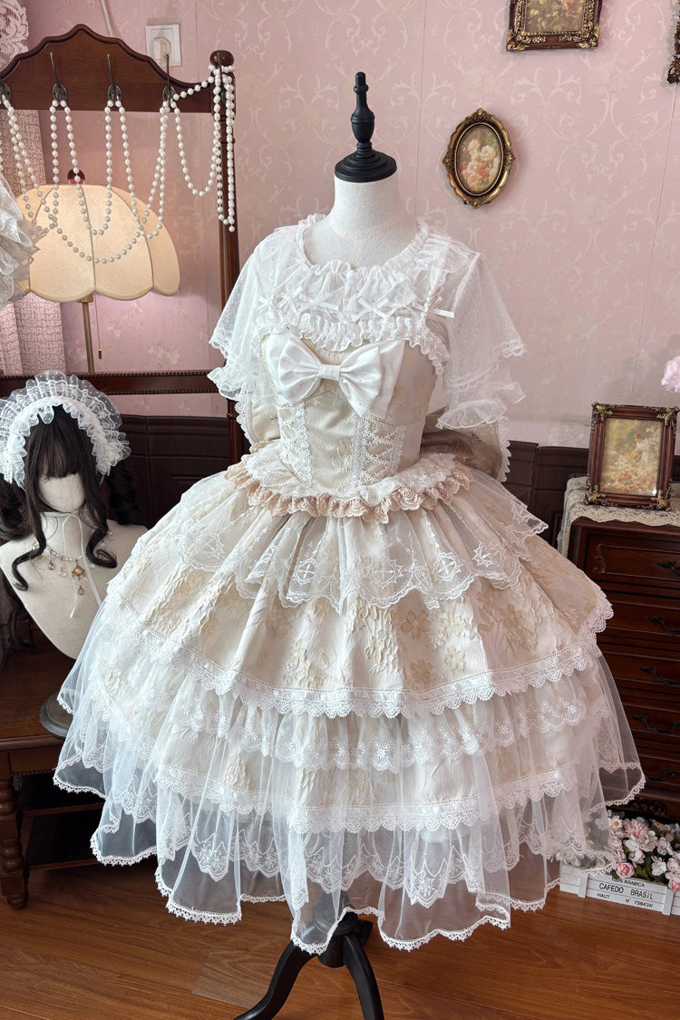 Moonlight Woven Flower Box - Sweet Plus Size Lolita JSK Dress Set - image 1