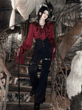 Regal V-Neck Shirt and Corset Pants Set - Shi Zhi Mao - image 1