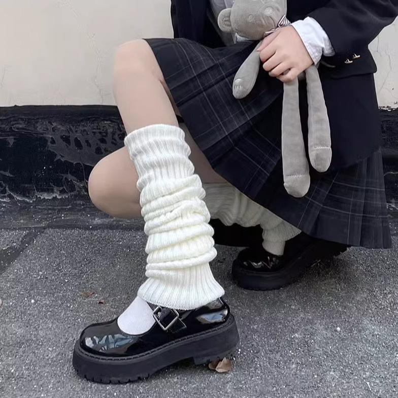 Winter Lolita Long Socks Knit Thigh-High Foot Covers - image 3