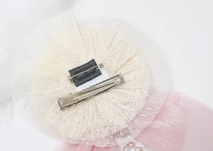 Satin Ballet Sweet Lolita Feather Bow Headdress - image 19