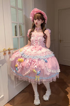 Pink Candy Party Sweet Lolita Short-Sleeve Dress - image 5