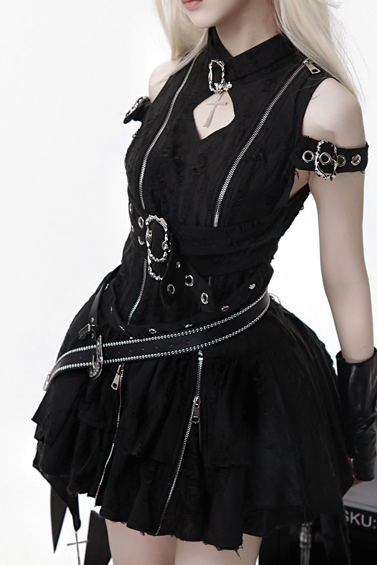 Hunter Gothic Lolita Dress and Belt in Black - image 3
